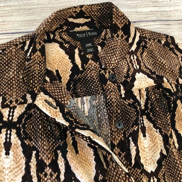 WHBM Snakeskin Print SNAKE Shirtdress Size XXS - Picture 7 of 9